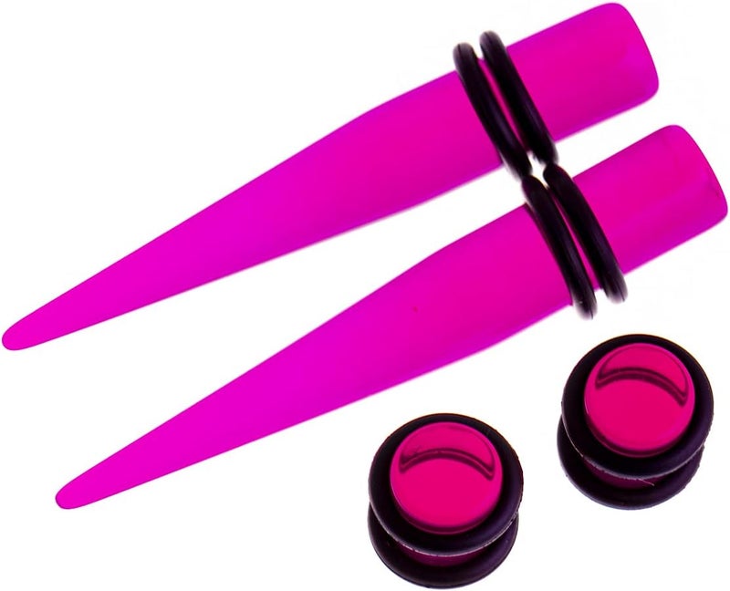 Linkning Store Ear Gauges Stretching Kit 14G-00G Acrylic Sprial Tapers Plugs Expander Sets Heart Tunnels Piering Jewelry Horeseshoes Taper For Ears - Image 3